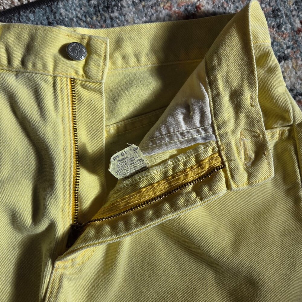 Vintage Riders Yellow Denim High Waist Mom Jean Shorts - Picture 9 of 10